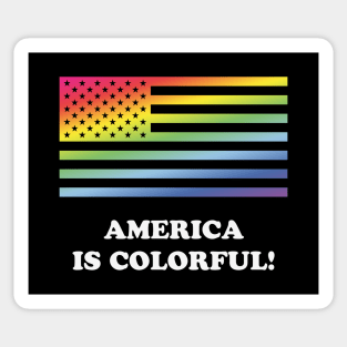 America Is Colorful! (Stars And Stripes) Sticker